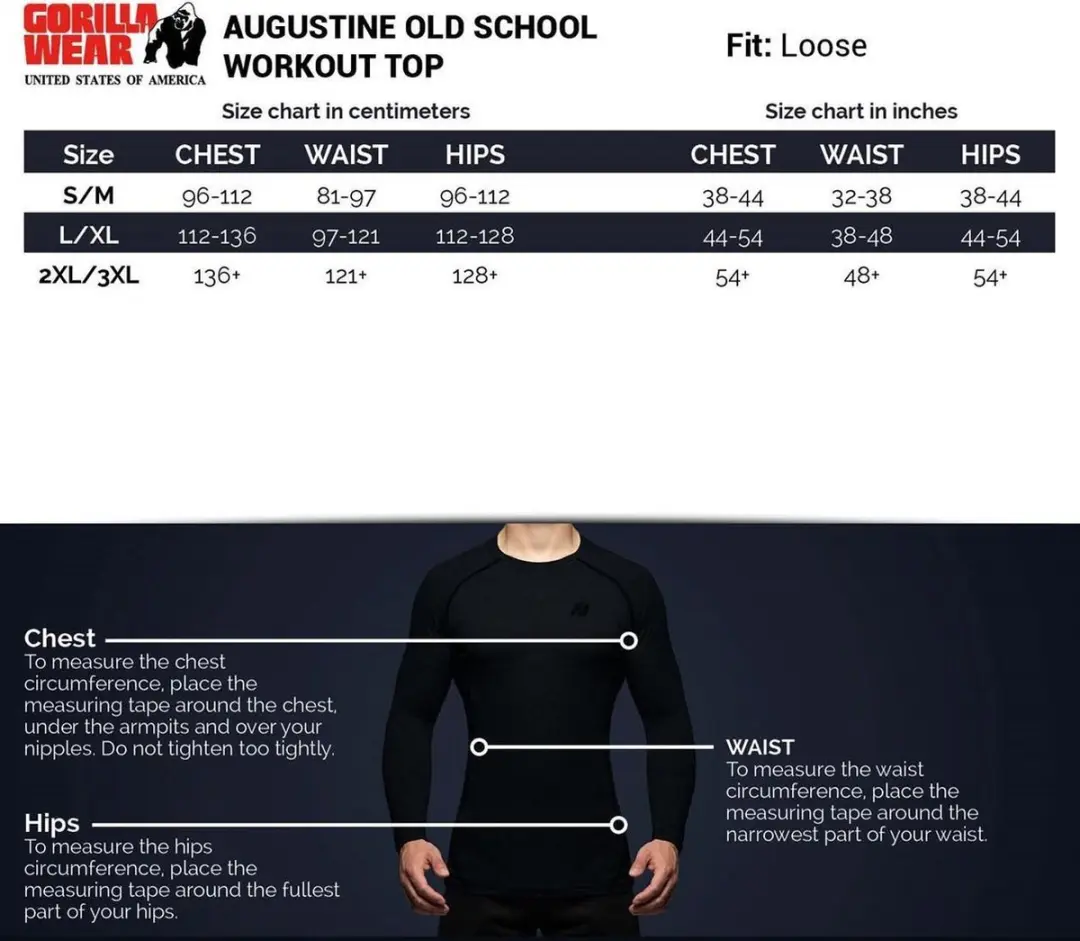 Gorilla Wear Augustine Old School Work Out Top - Grijs L/XL