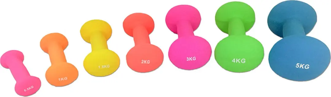 Tunturi Dumbbellset 2x1,5 kg - Neopreen - Fluor Geel
