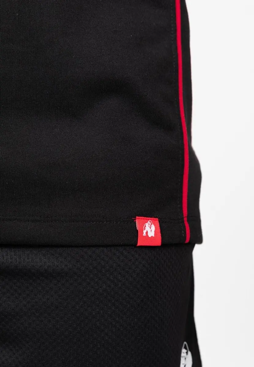 Gorilla Wear Casper Stringer Tanktop - Zwart/Rood XL