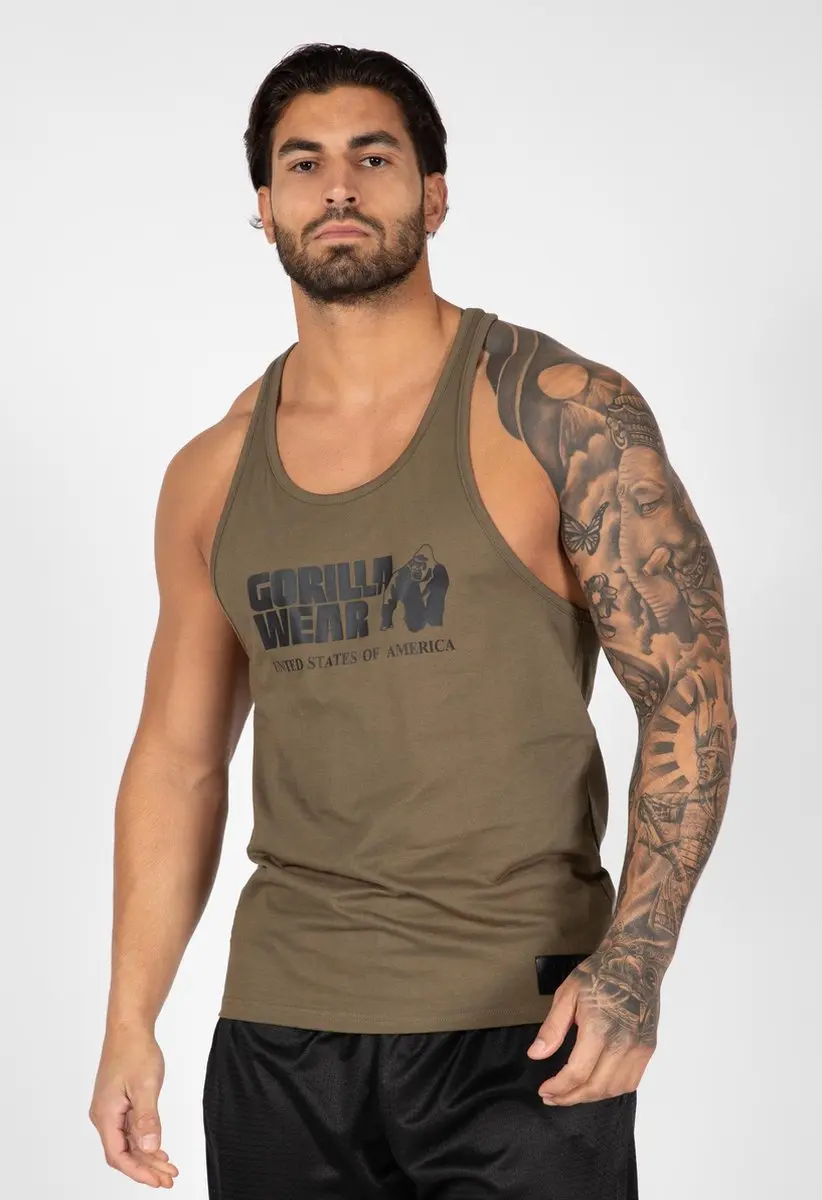 Gorilla Wear Classic Tanktop Legergroen XL