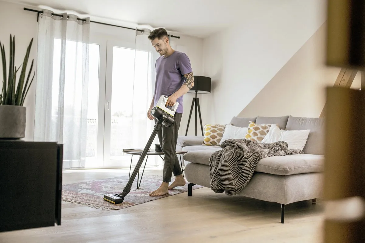 Kärcher VC 4 Cordless myHome Staafstofzuiger - 1 W - Zwart/Geel