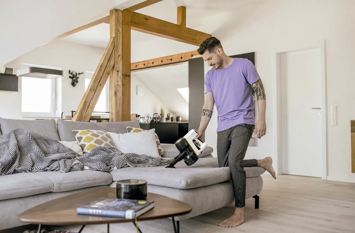 Kärcher VC 4 Cordless myHome Staafstofzuiger - 1 W - Zwart/Geel - afbeelding 6 van 6