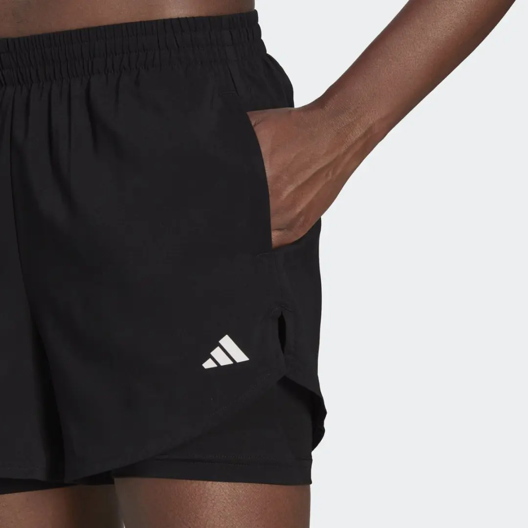 adidas Performance AEROREADY Minimal Two-in-One Short HN1044 - Zwart - XL