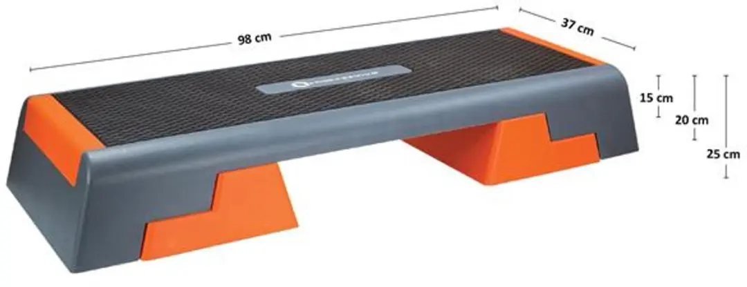 HMS AS007 Aerobic Step - Verstelbaar - Antislip - Zwart/Oranje