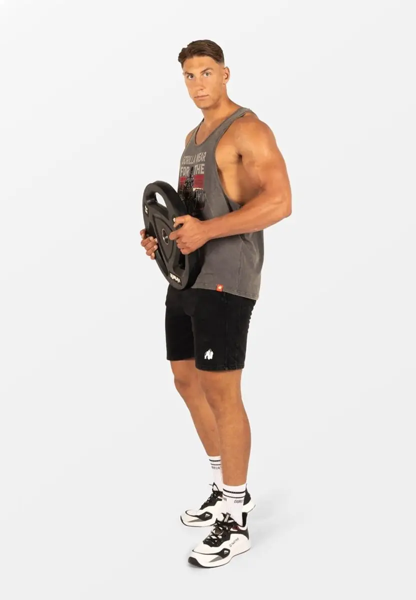 Gorilla Wear Churchill Stringer - S - Verwassen Grijs