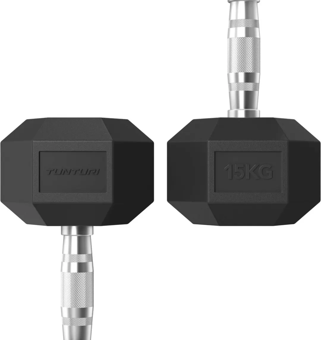 Tunturi Platinum Hexa Dumbbell 15g - Zwart