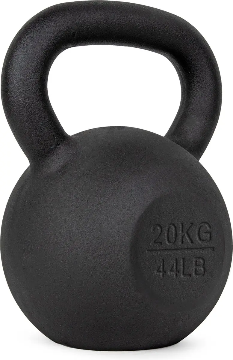 VirtuFit Kettlebell Pro Gietijzer 20kg - Zwart