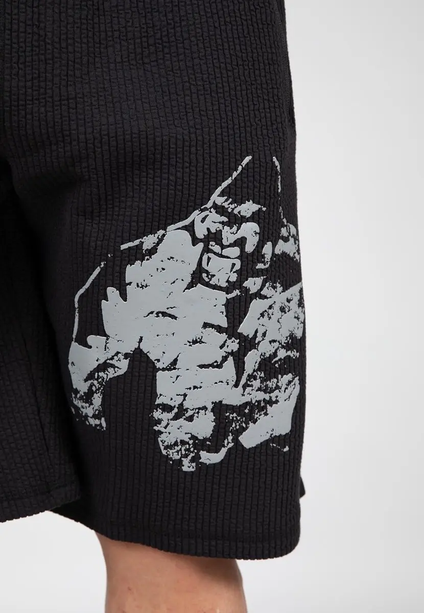 Gorilla Wear Buffalo Old School Workout Shorts L/XL - Zwart/Grijs