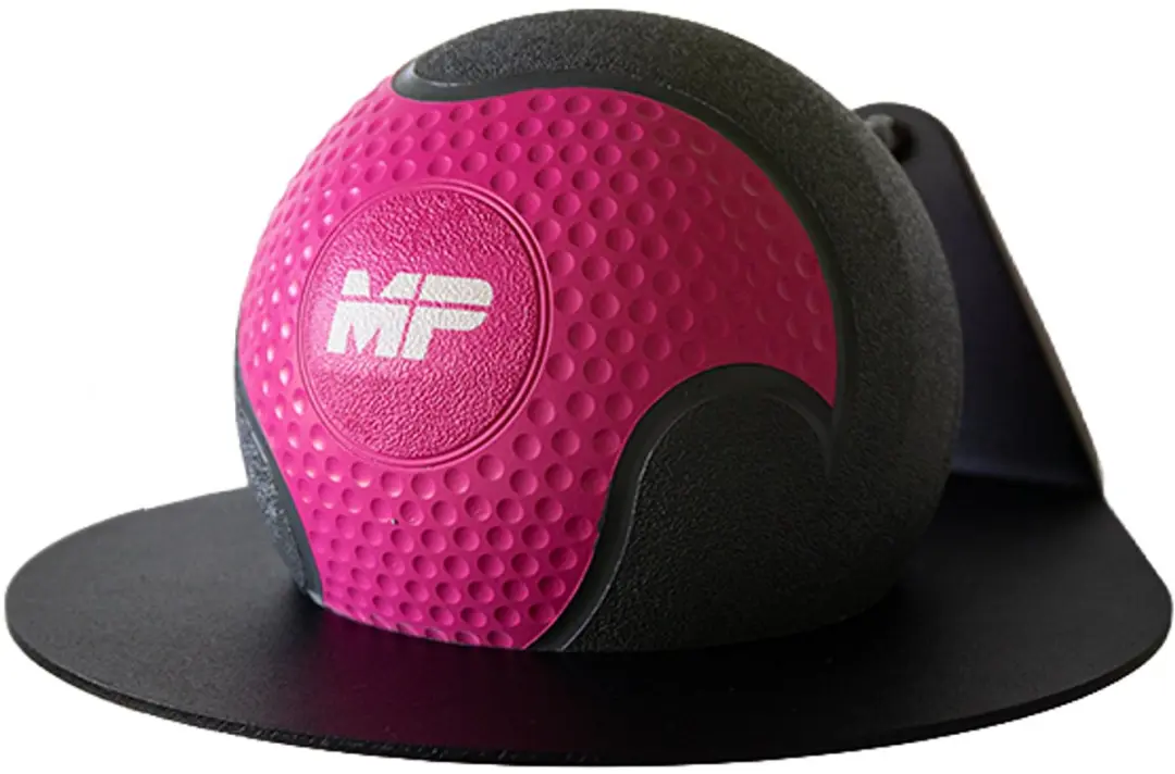 Muscle Power Rubber Medicijnbal 1 kg - Grijs/roze