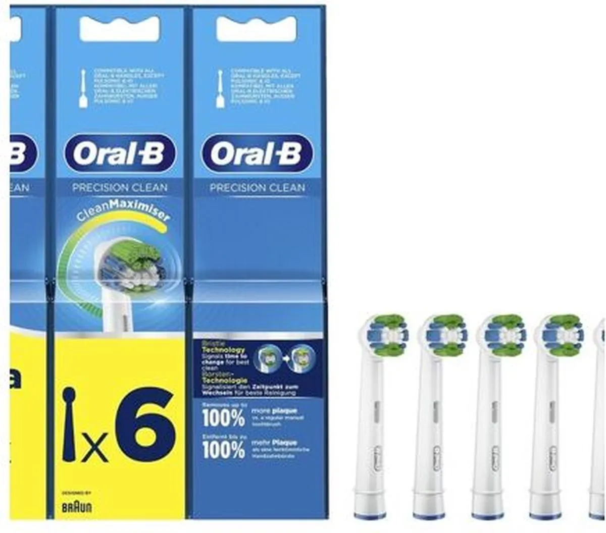 Oral-B Pro Precision Clean Opzetborstels - 6 Stuks - Wit
