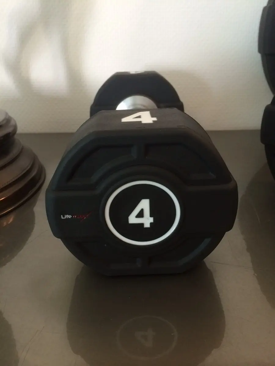 LifeMaxx PU Dumbbell 20kg - Zwart