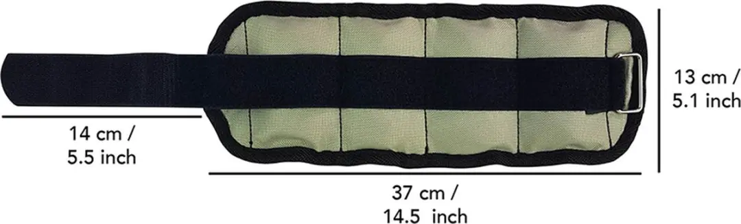 Tunturi Enkel-/Polsgewichten 2x1,0kg - Grijs/Zwart