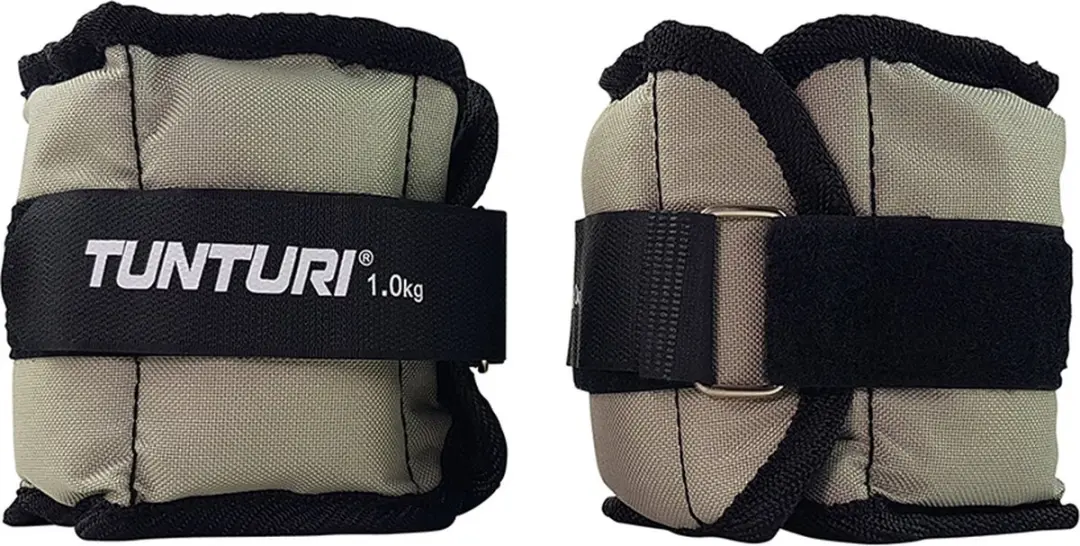 Tunturi Enkel-/Polsgewichten 2x1,0kg - Grijs/Zwart