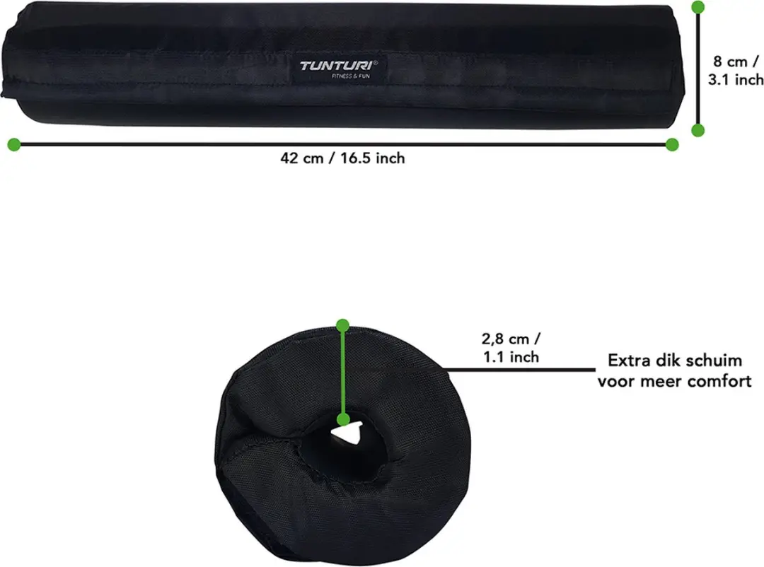 Tunturi Nekbeschermer Bar Pad - Halterstang 34mm - Zwart