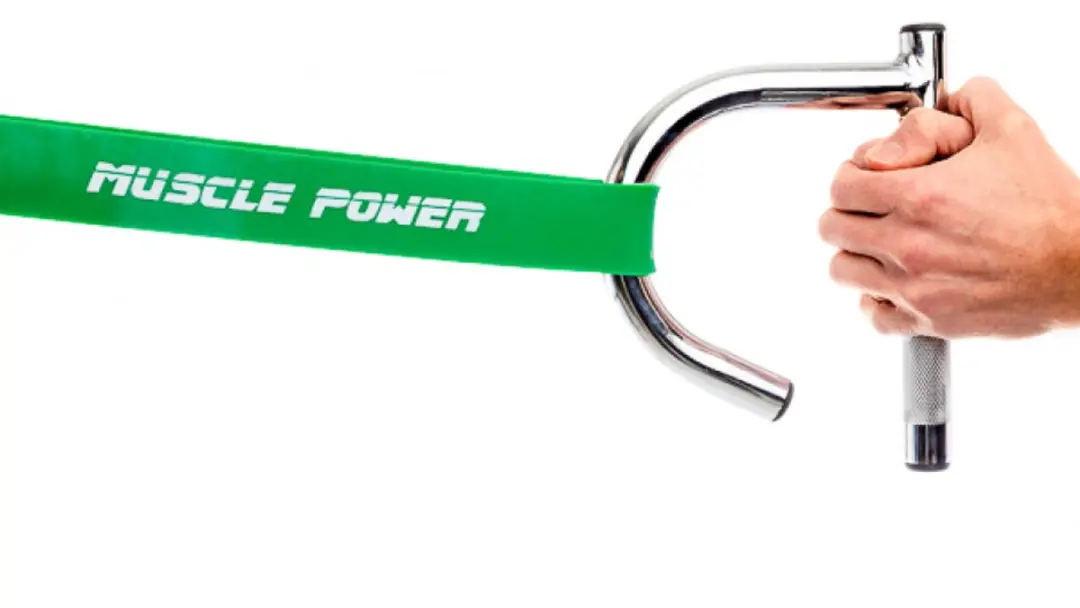 Muscle Power Weerstandsband Handgreep - Zilver/Zwart