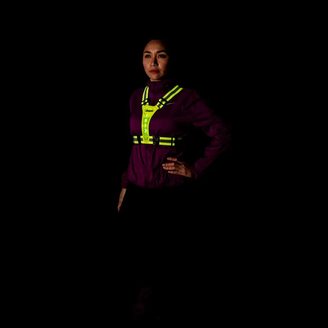 Virtufit Reflecterend Hardloopvest met LED - Geel - Rood