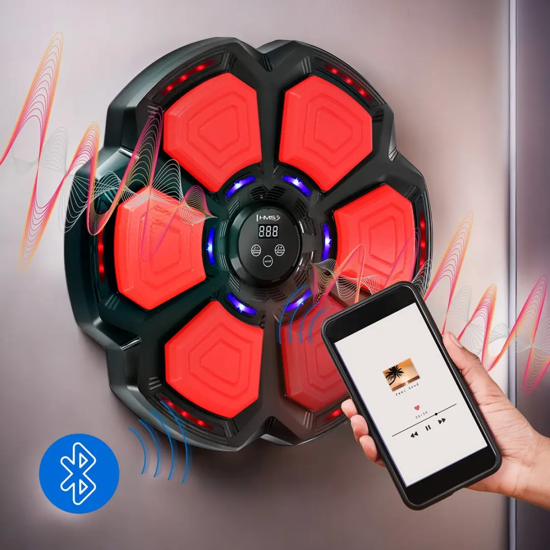 HMS Elektronisch Bokstarget - Zwart/Rood - Bluetooth - Met Handschoenen