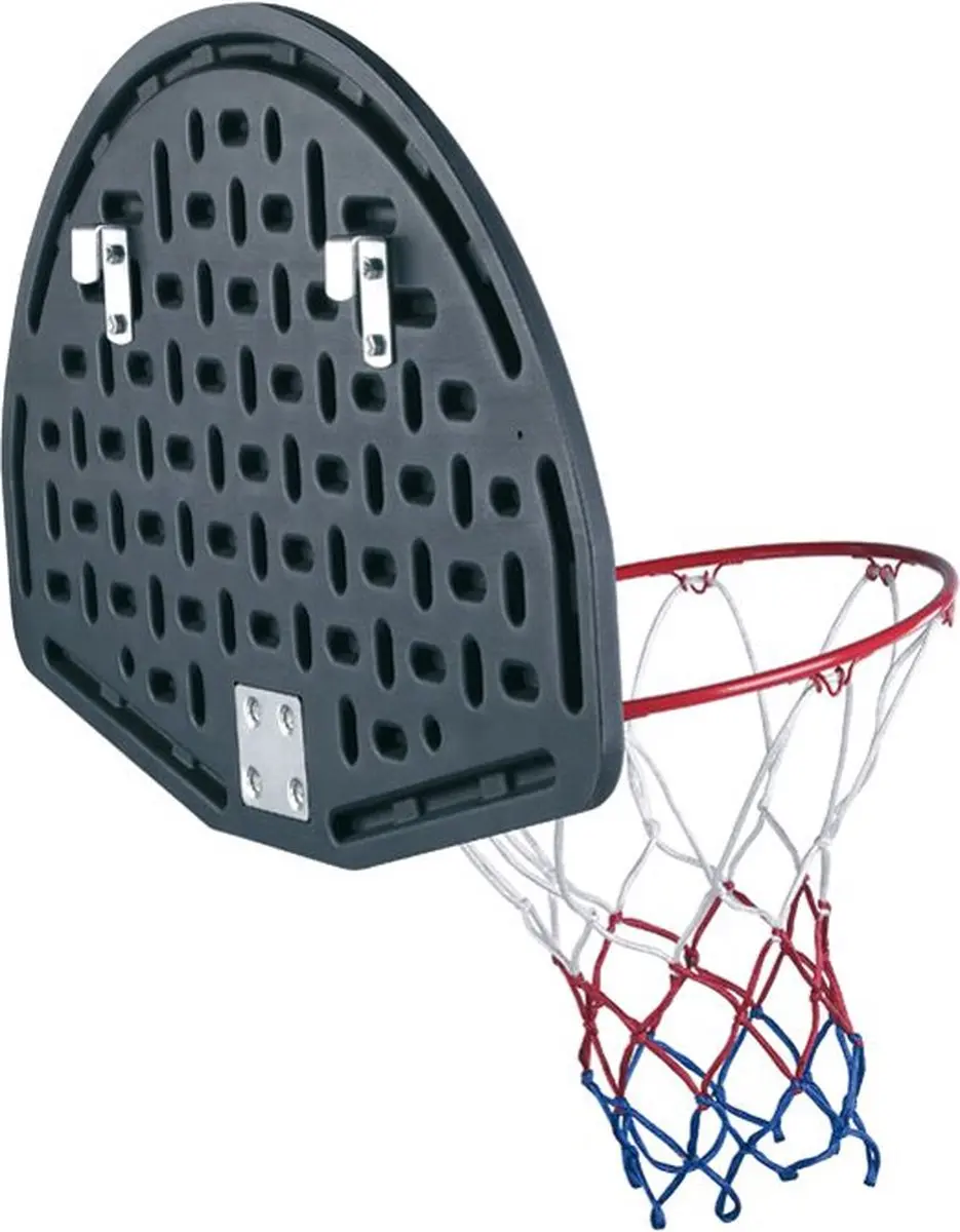 Garlando Portland Basketbalbord 71x45cm - Zwart/Grijs/Rood/Wit