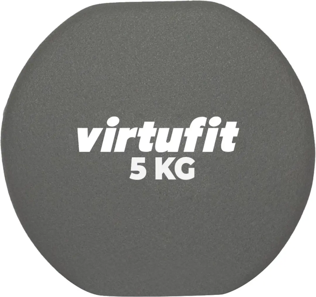 VirtuFit Vinyl Dumbbell Pro Set 2x 5kg - Zwart