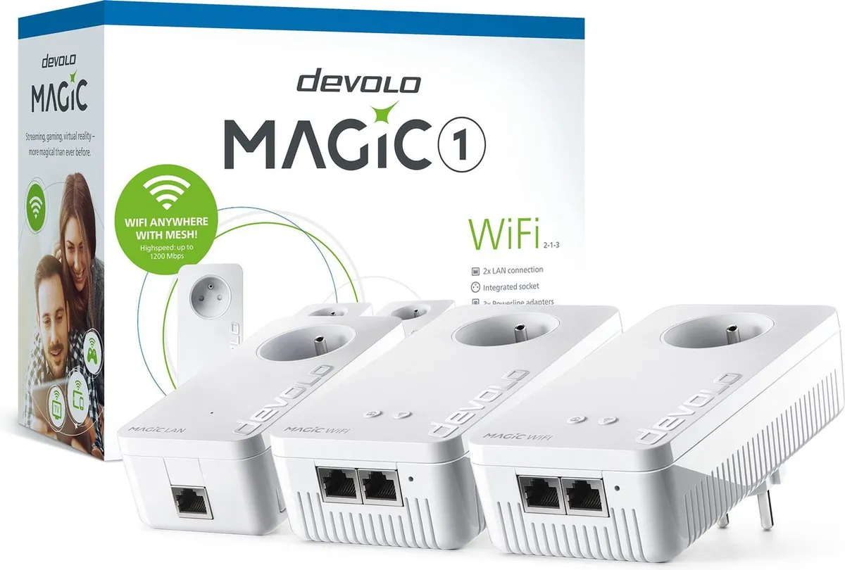Devolo Magic 1 Kit 8371 - WiFi Adapter Set - 3 Stuks - afbeelding 4 van 6