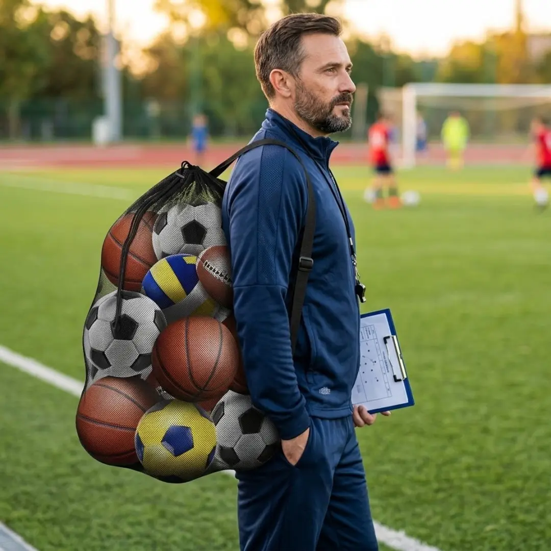 NuveX Sporttas Ballennet Zwart
