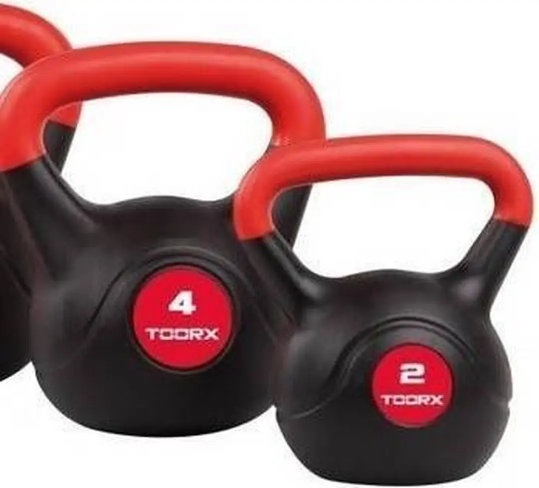 Toorx Fitness PVC Kettlebell Set 4-delig - 2/4/6/8 kg - Rood/Zwart