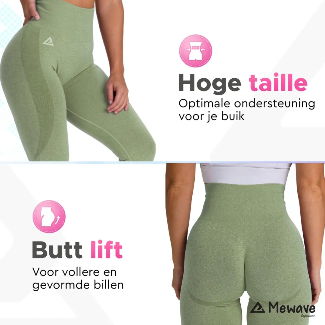 Mewave Sportlegging - Groen - Maat S