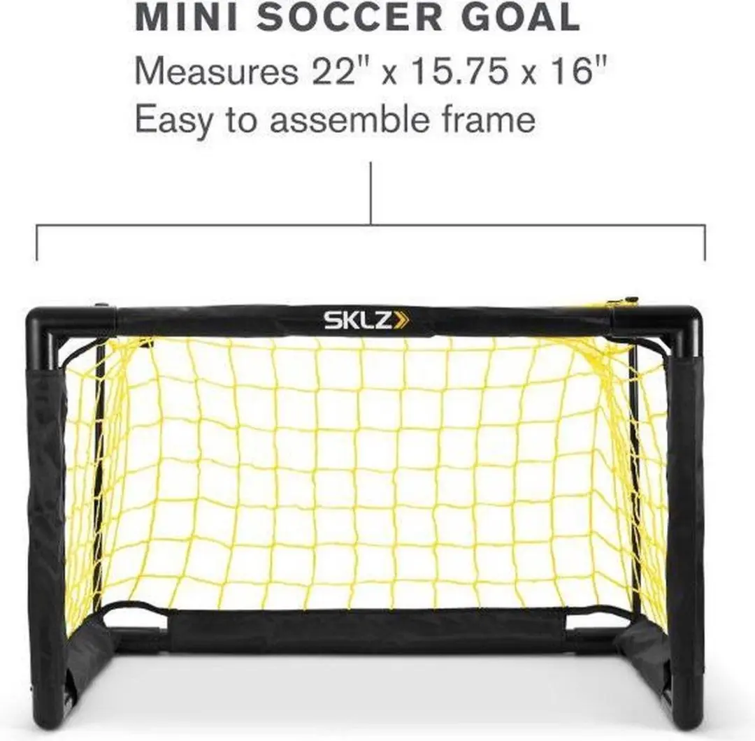 Sklz Pro Mini Soccer Voetbaldoel 56x39cm - Zwart/Geel
