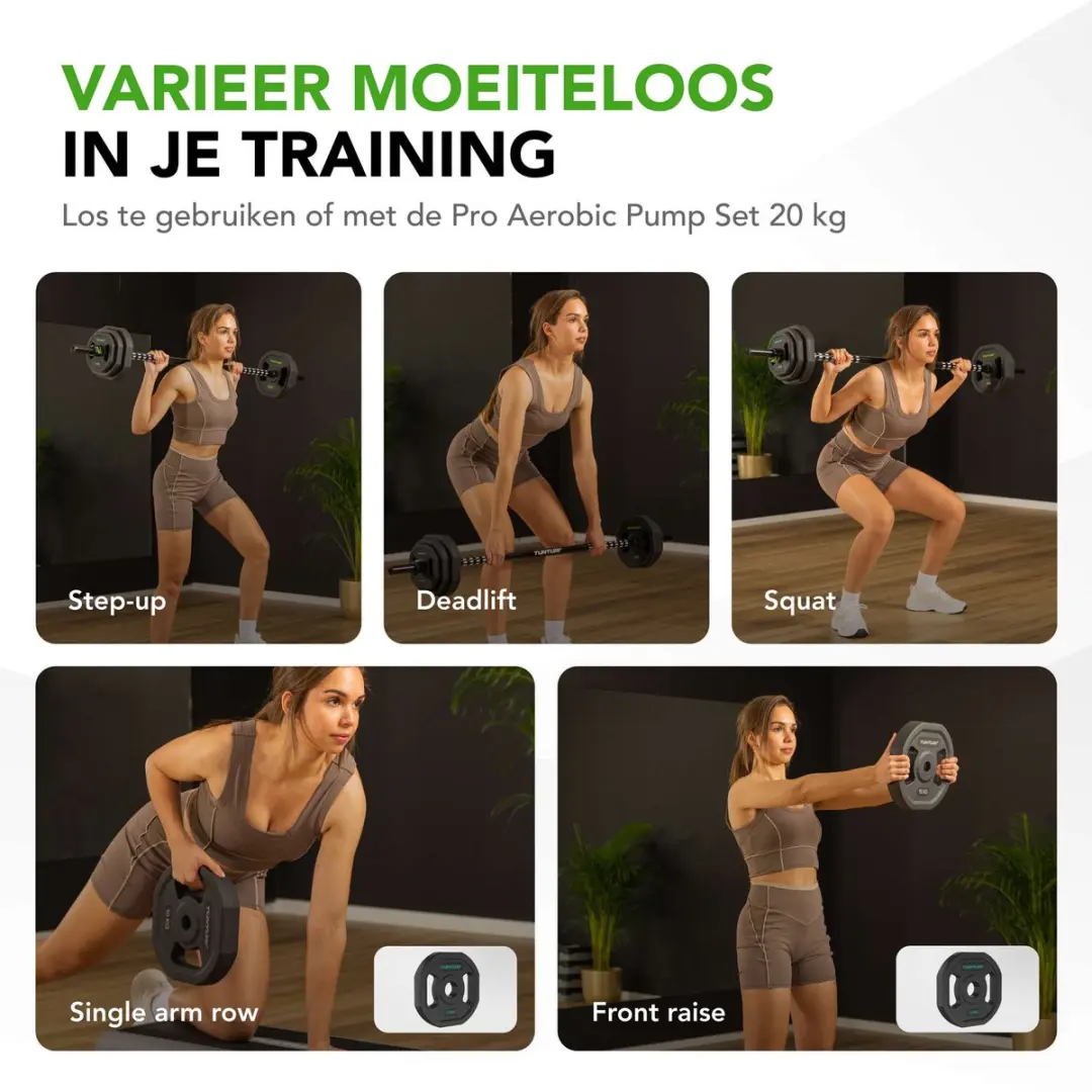 Tunturi Pro Aerobic Pump Gewichtenset 20kg - Zwart/Grijs
