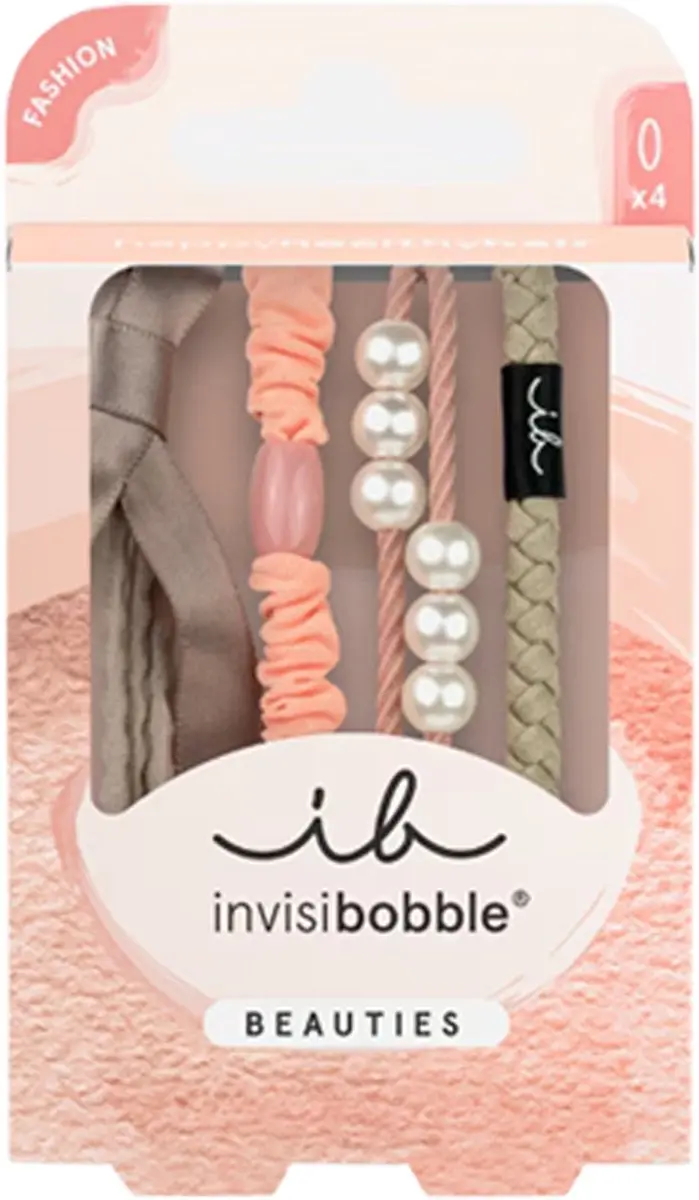 Invisibobble Beauties Powdery Pearl Haarelastieken - Set van 4