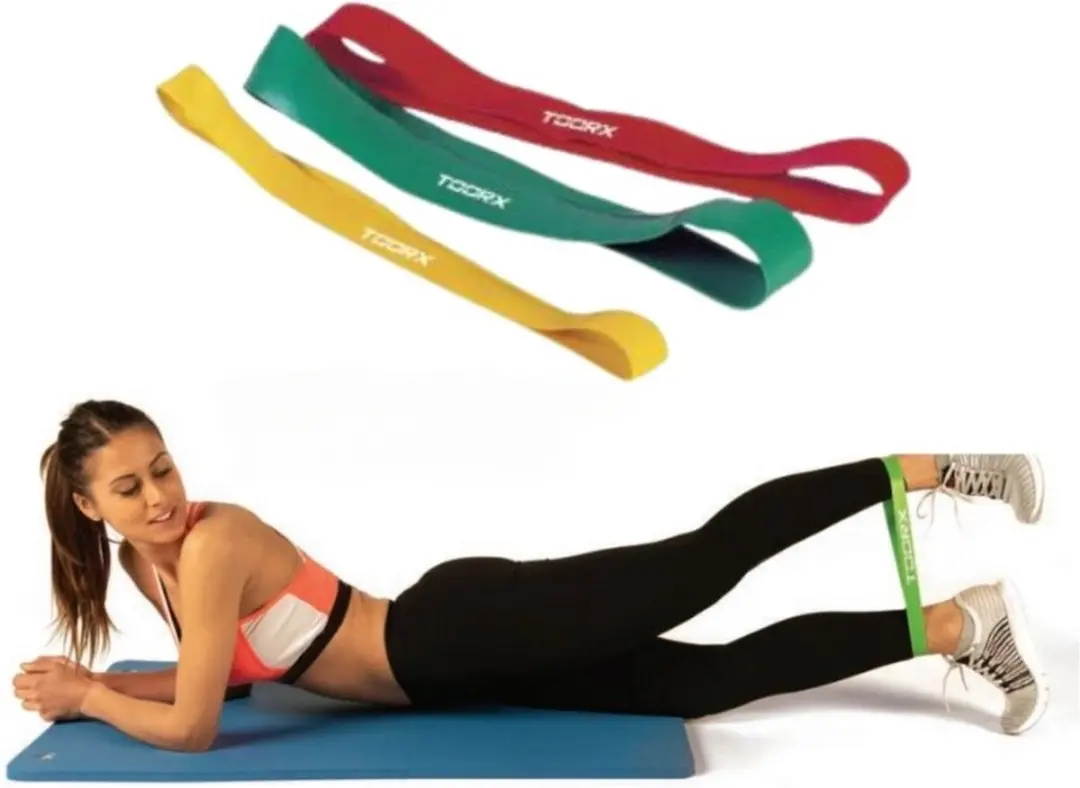 Toorx Fitness Weerstandsbanden Medium 30cm - Groen - 10 Stuks