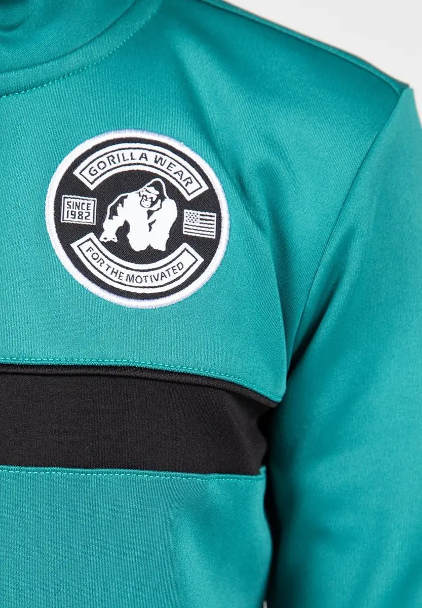 Gorilla Wear Vernon Kids Trainingsjas 164 - Groen/Blauw