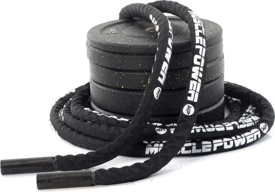 Muscle Power Battle Rope Deluxe 15m - Zwart