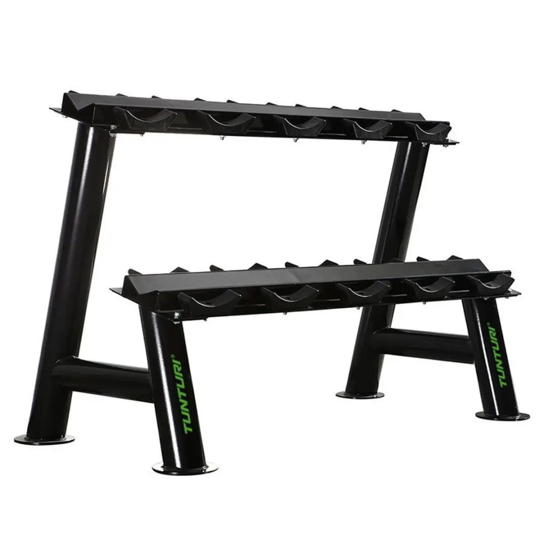 Tunturi Pro Dumbbell Opbergrek Staanders - Zwart