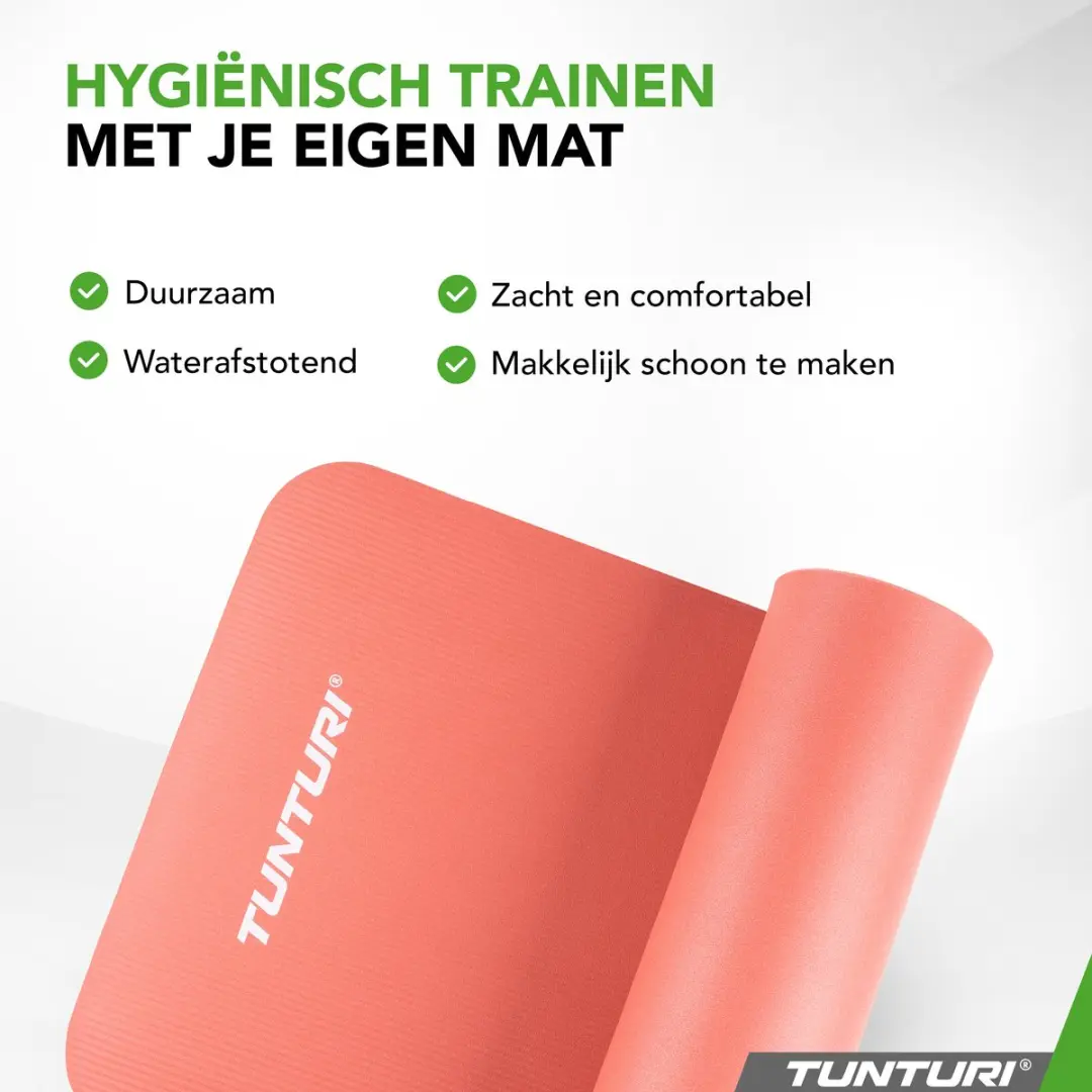 Tunturi NBR Yogamat Anti-Slip 180x60cm - 1.5cm - Rose Goud