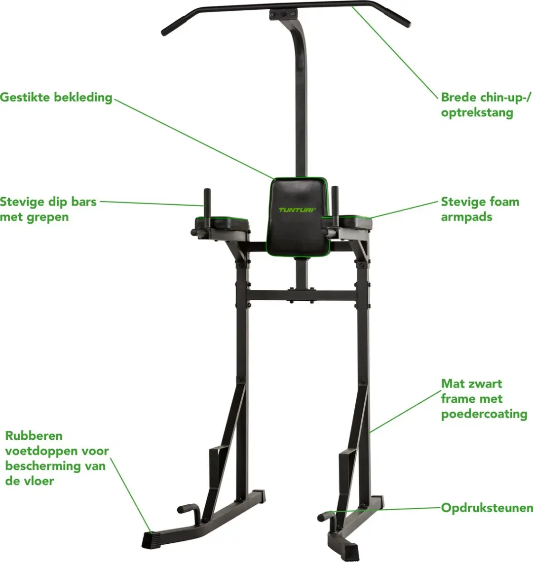 Tunturi PT20 Power Tower - Fitnessapparaat Zwart - afbeelding 6 van 6
