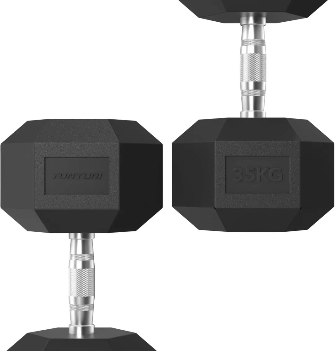 Tunturi Platinum Hexa Dumbbell 35kg - Zwart