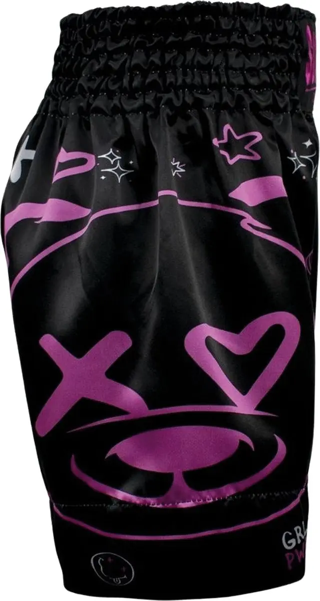 Super Pro ThaiBoxingshort Kids Bear 140 - Zwart/Rozig