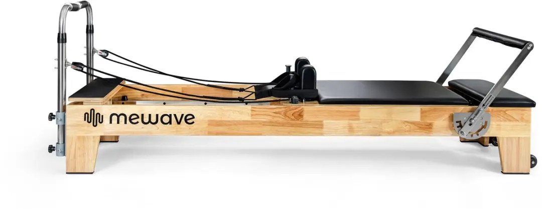 Mewave Pilates Reformer WOOD Houten - App met workouts - Eiken