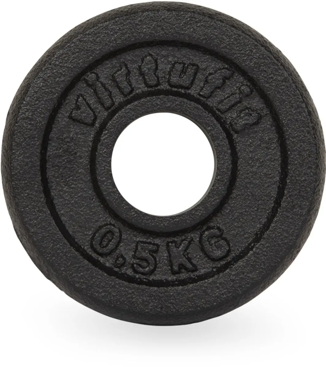 Virtufit Gietijzeren Gewicht 30mm 0,5kg - Zwart