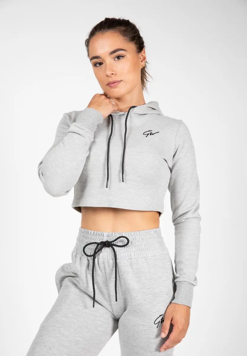 Gorilla Wear Pixley Crop Top Hoodie - Grijs XS
