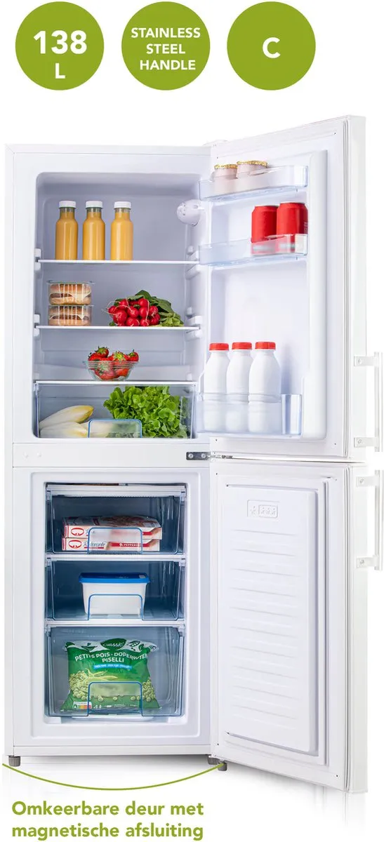 Domo DO91304C Koel-vriescombinatie 138L - Wit