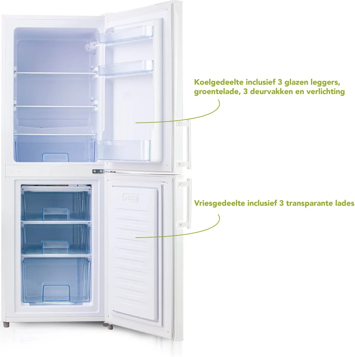 Domo DO91304C Koel-vriescombinatie 138L - Wit