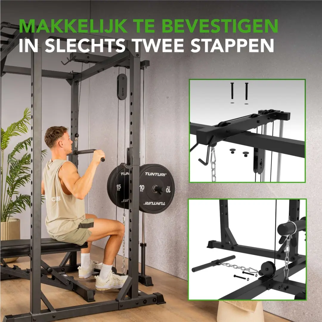 Tunturi PR60 Power Rack Pulley Attachment - Zwart