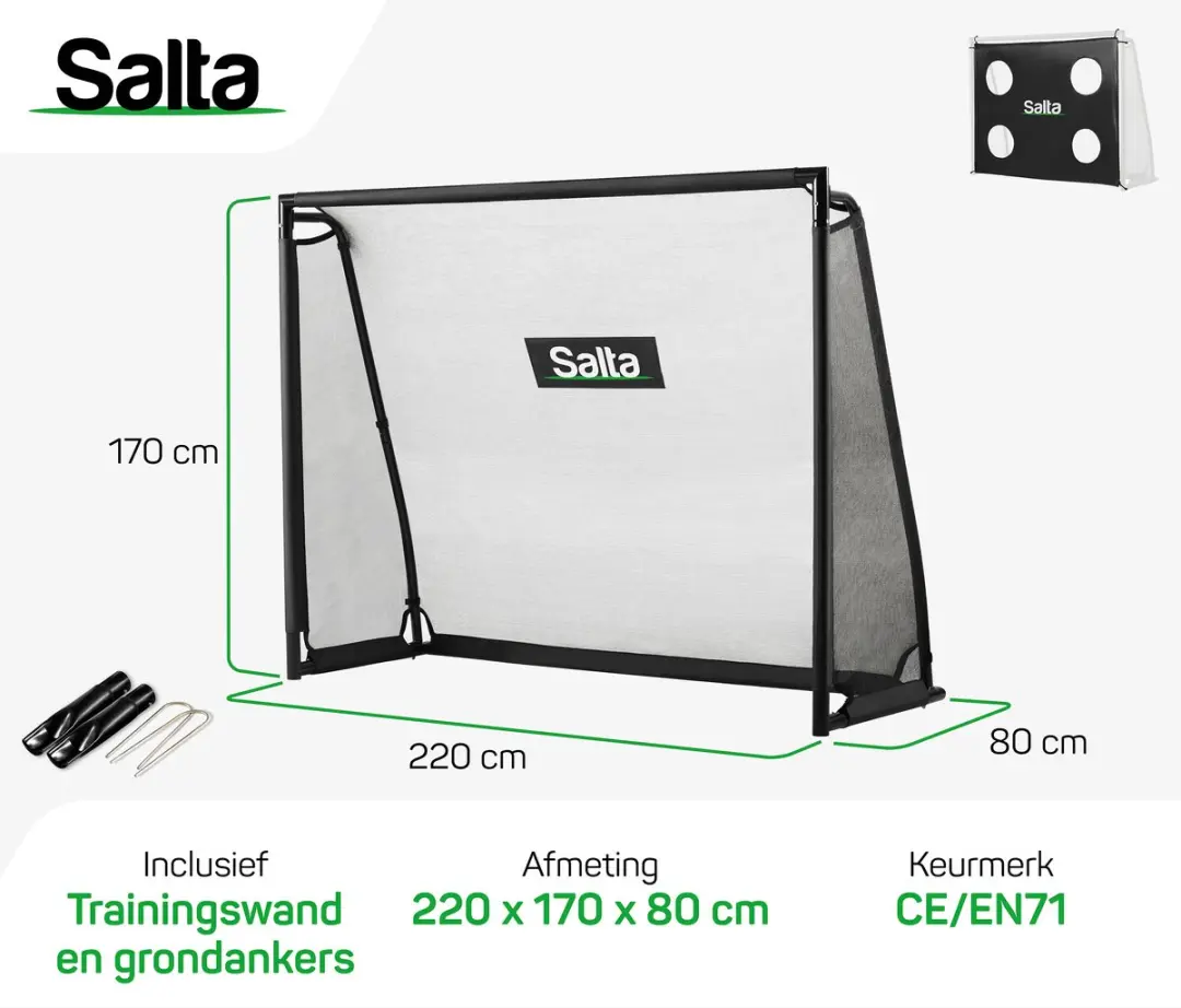 Salta Legend Voetbaldoel 220x170cm - Zwart