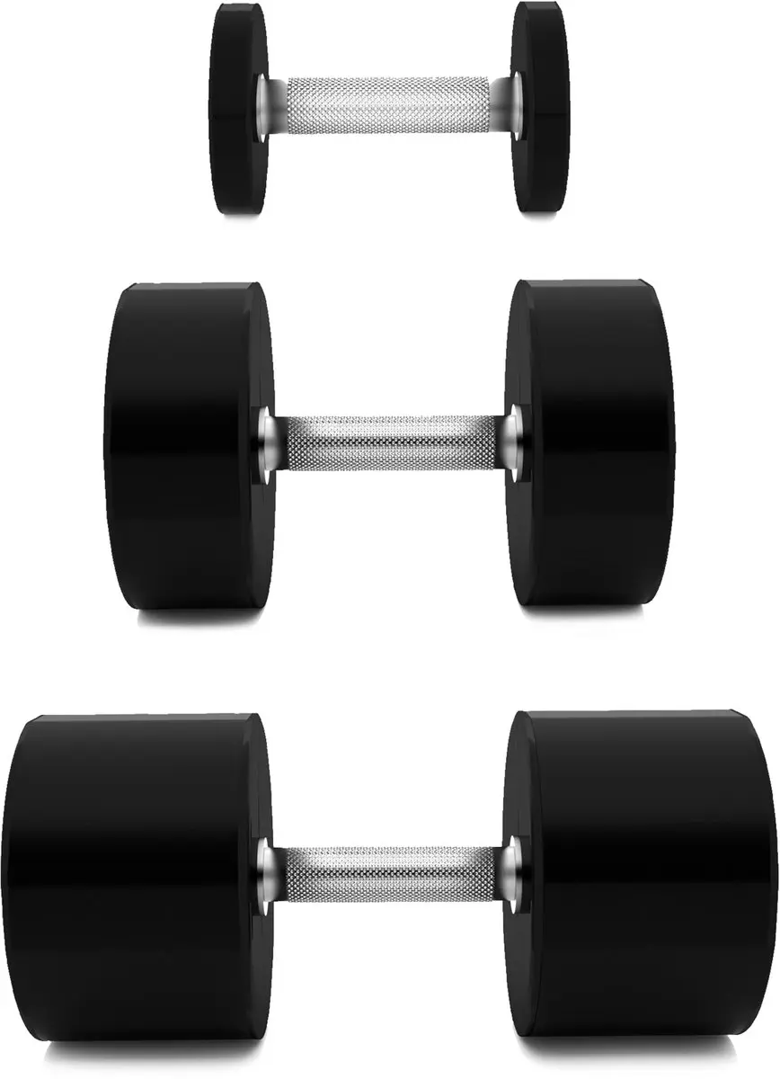 HMS HPC Serie Polyurethaan Halterset 2x40-50kg - Zwart