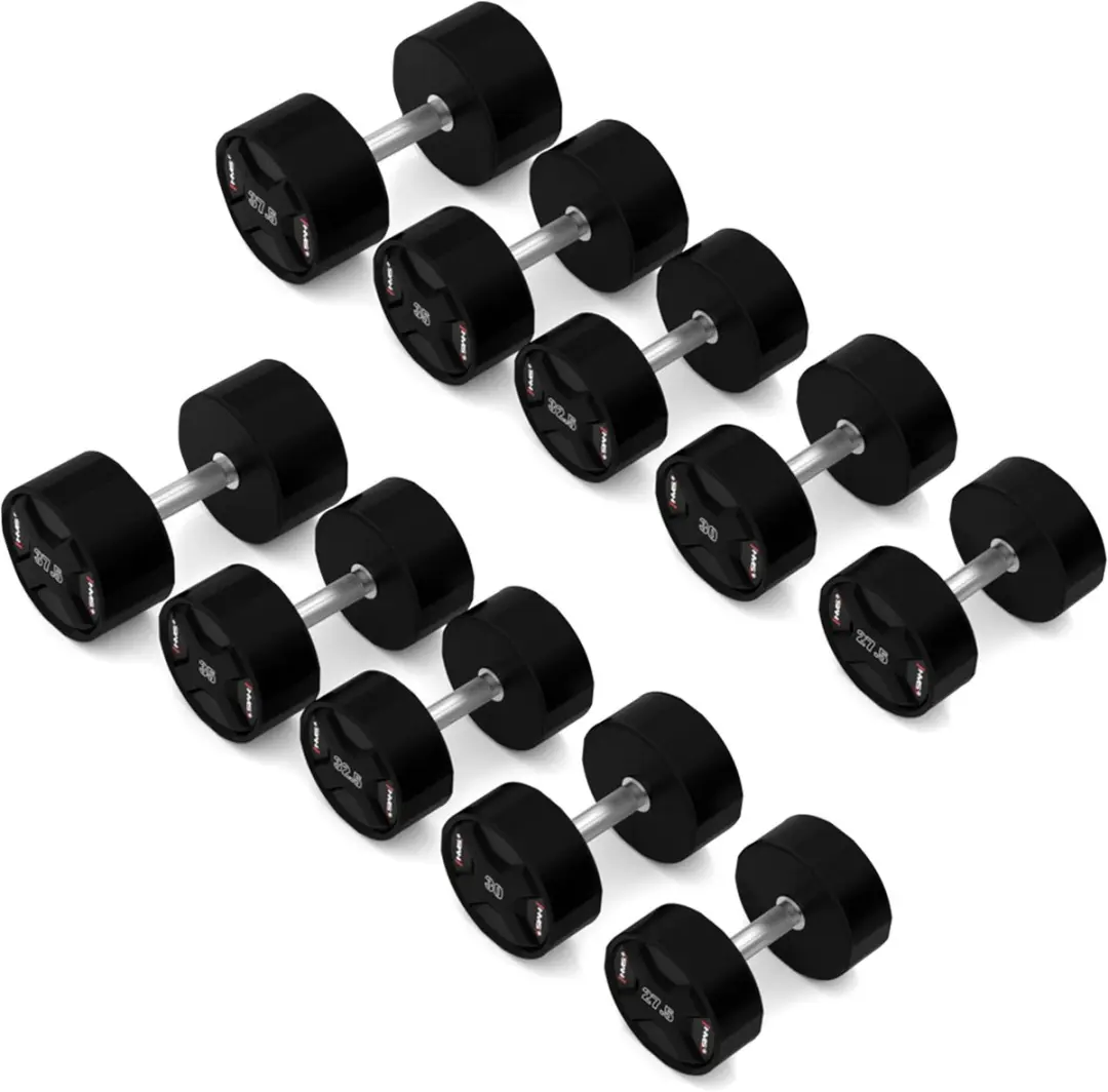HMS HPC Serie Polyurethaan Halterset 2x40-50kg - Zwart
