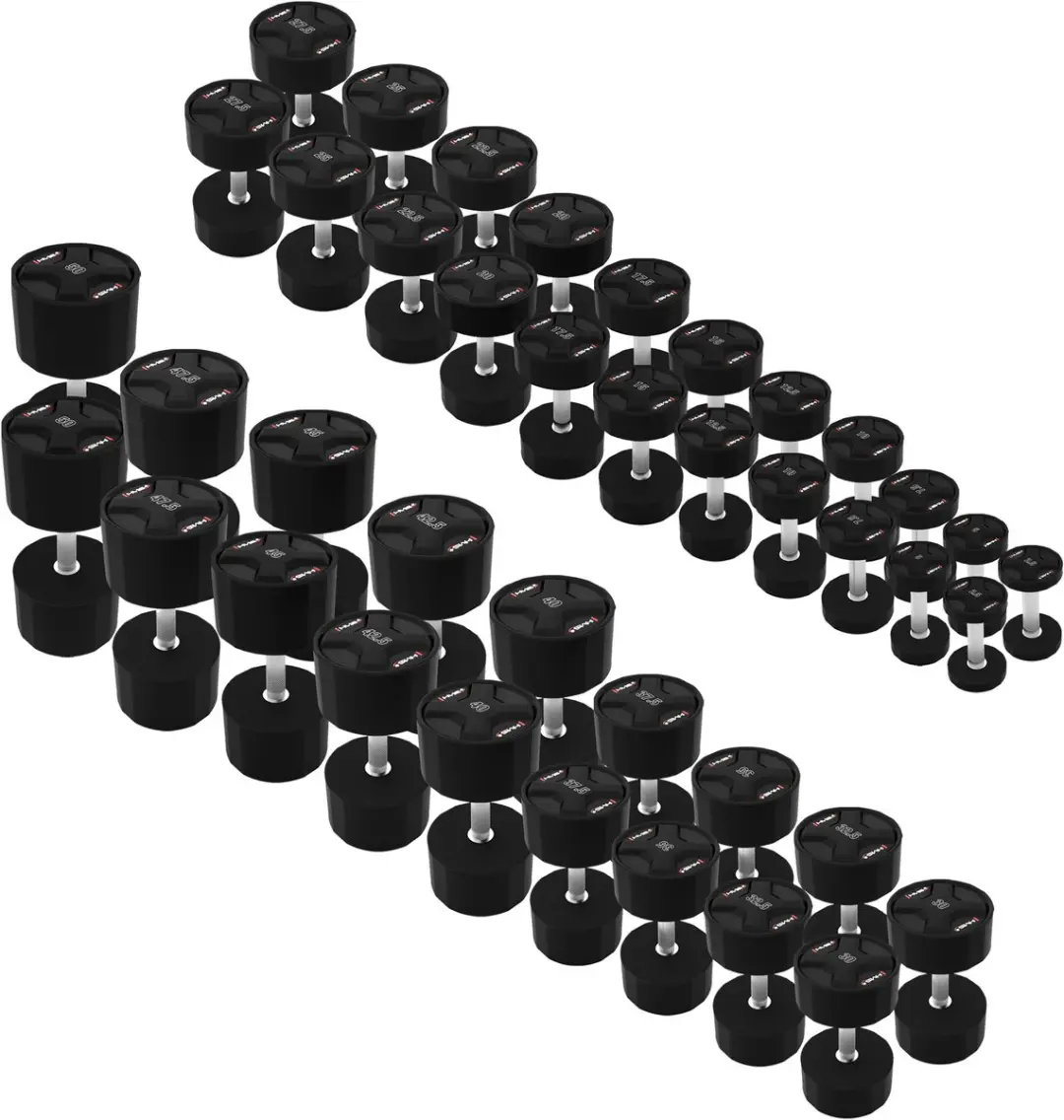 HMS HPC Serie Polyurethaan Halterset 2x40-50kg - Zwart