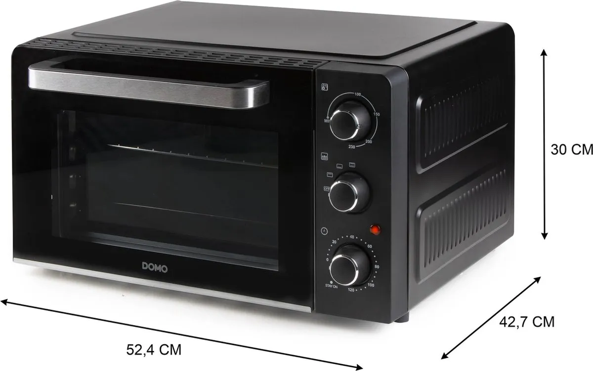 Domo DO1107GO Vrijstaande Oven 28L - 1500W - Zwart
