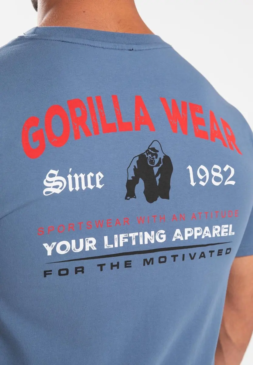 Gorilla Wear Warren T-shirt - Coronet Blauw M